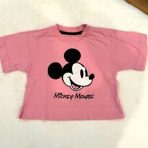 Girls crop Mickey shirt